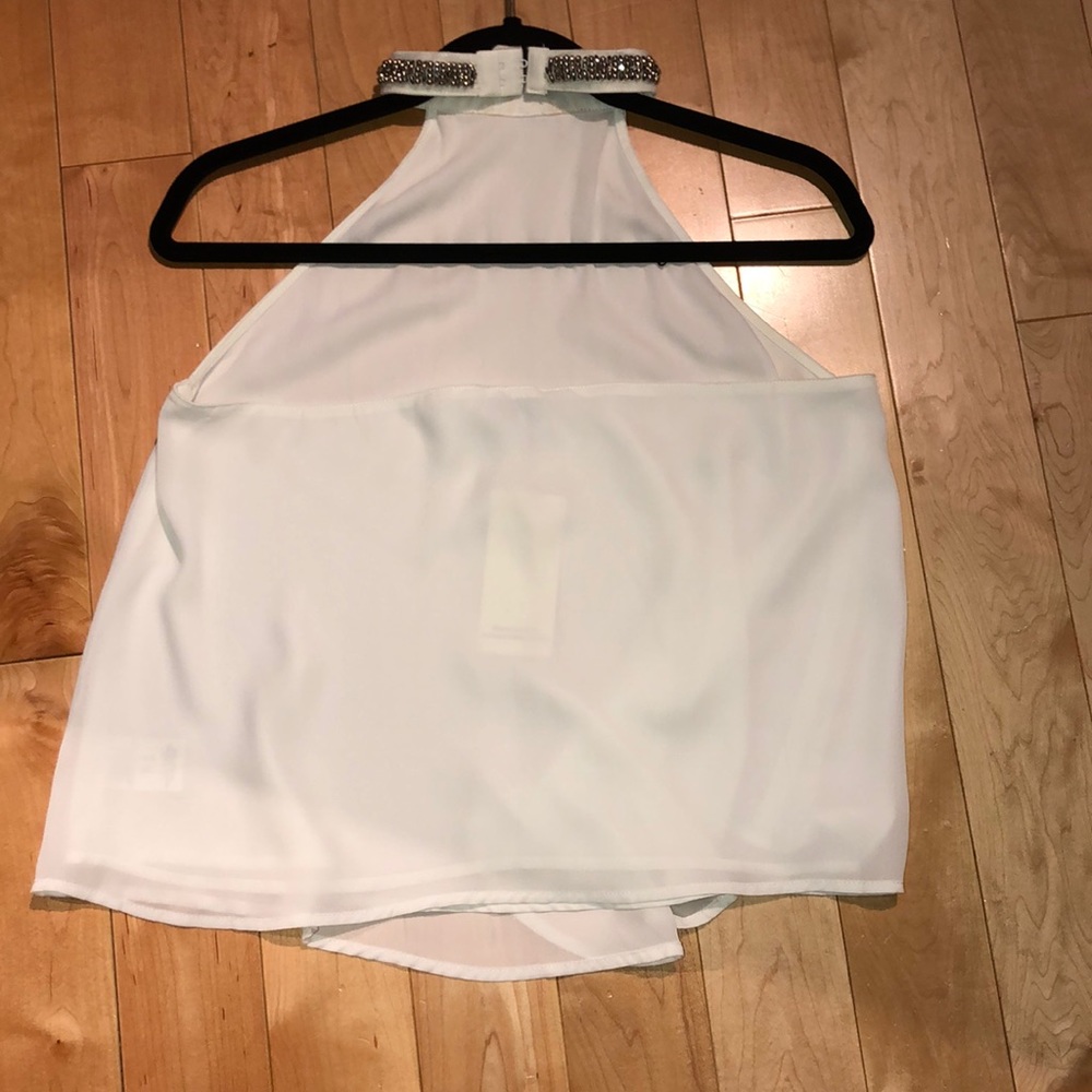 White Crystal Halter Top - Picture 2 of 3
